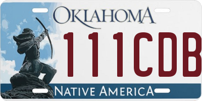 OK license plate 111CDB