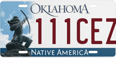 OK license plate 111CEZ