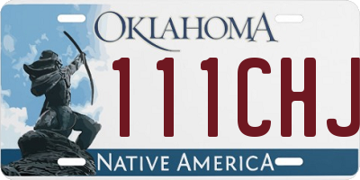 OK license plate 111CHJ