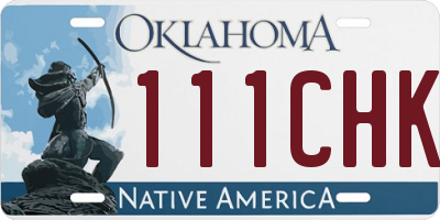 OK license plate 111CHK