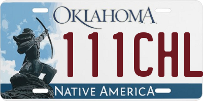 OK license plate 111CHL