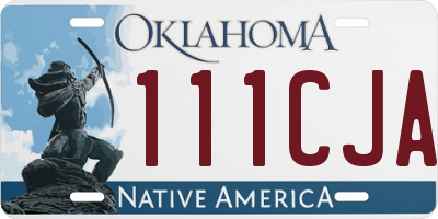 OK license plate 111CJA