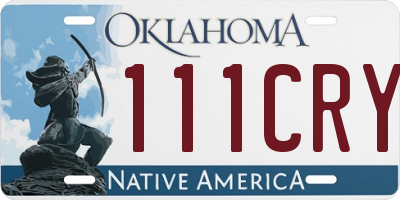 OK license plate 111CRY
