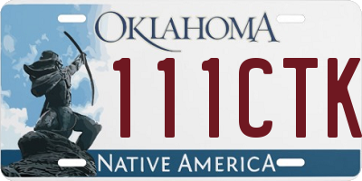 OK license plate 111CTK