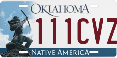 OK license plate 111CVZ