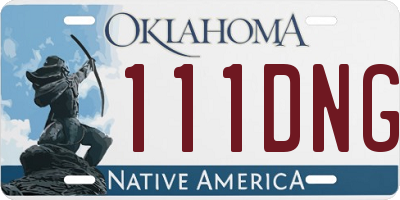 OK license plate 111DNG