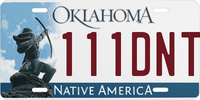 OK license plate 111DNT