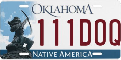 OK license plate 111DOQ