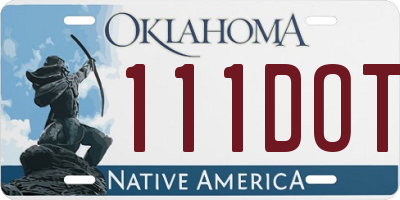 OK license plate 111DOT