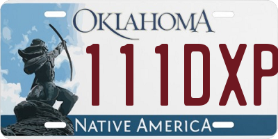 OK license plate 111DXP
