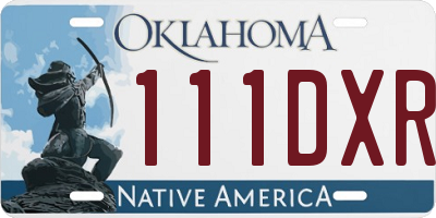 OK license plate 111DXR