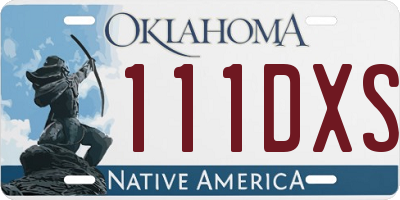 OK license plate 111DXS