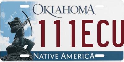 OK license plate 111ECU