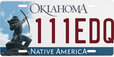 OK license plate 111EDQ