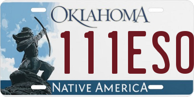 OK license plate 111ESO