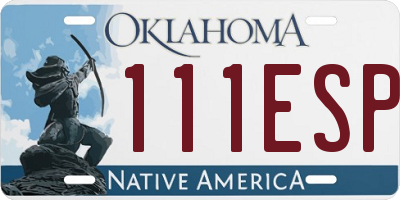 OK license plate 111ESP