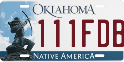 OK license plate 111FDB