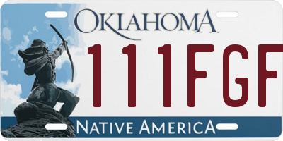 OK license plate 111FGF