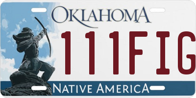 OK license plate 111FIG