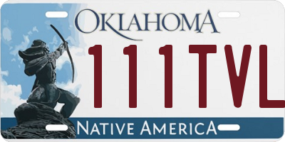 OK license plate 111TVL