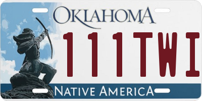 OK license plate 111TWI
