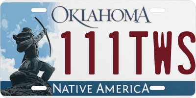 OK license plate 111TWS