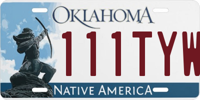 OK license plate 111TYW