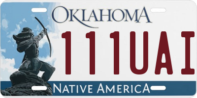 OK license plate 111UAI