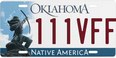 OK license plate 111VFF