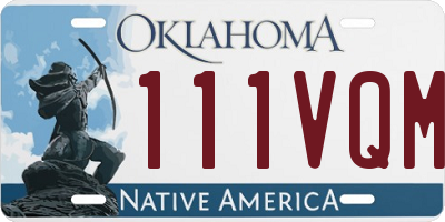OK license plate 111VQM