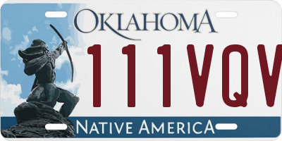OK license plate 111VQV