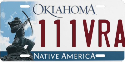 OK license plate 111VRA
