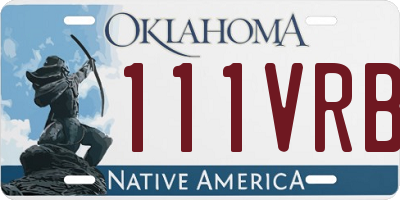 OK license plate 111VRB