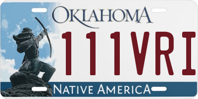 OK license plate 111VRI
