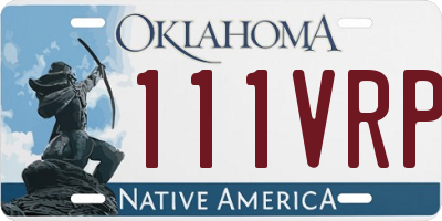 OK license plate 111VRP