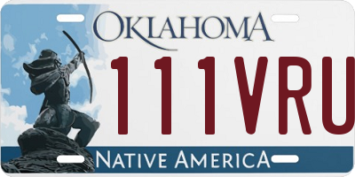 OK license plate 111VRU