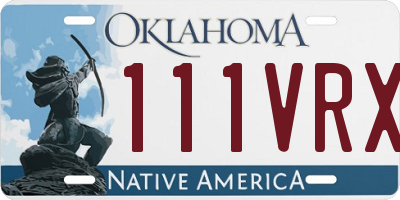 OK license plate 111VRX