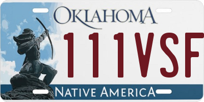 OK license plate 111VSF