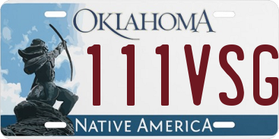 OK license plate 111VSG