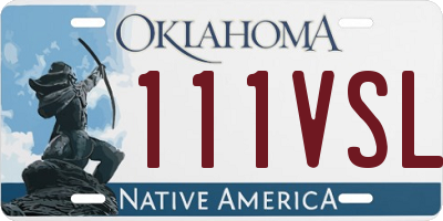 OK license plate 111VSL
