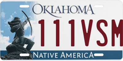 OK license plate 111VSM