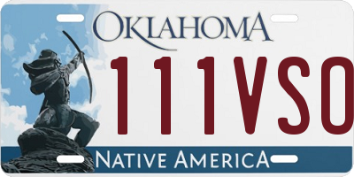 OK license plate 111VSO