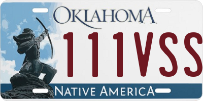 OK license plate 111VSS