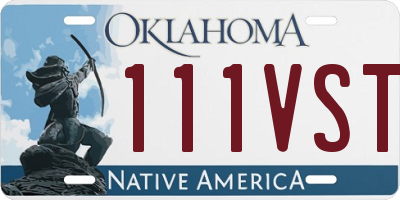 OK license plate 111VST