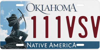 OK license plate 111VSV