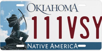 OK license plate 111VSY
