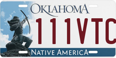 OK license plate 111VTC