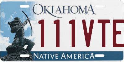 OK license plate 111VTE