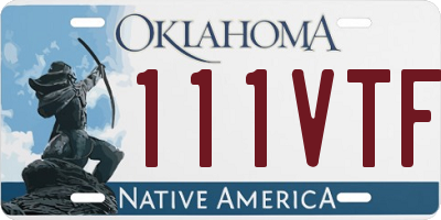 OK license plate 111VTF