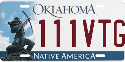 OK license plate 111VTG
